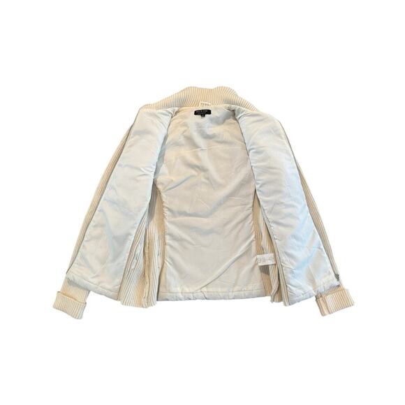 RARE Sole Cor Knitwear Cream Quilted Sweater Jacket Size Petite Ribbed Sleeve - Picture 3 of 8